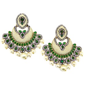 Pearl Chand Bali Earrings